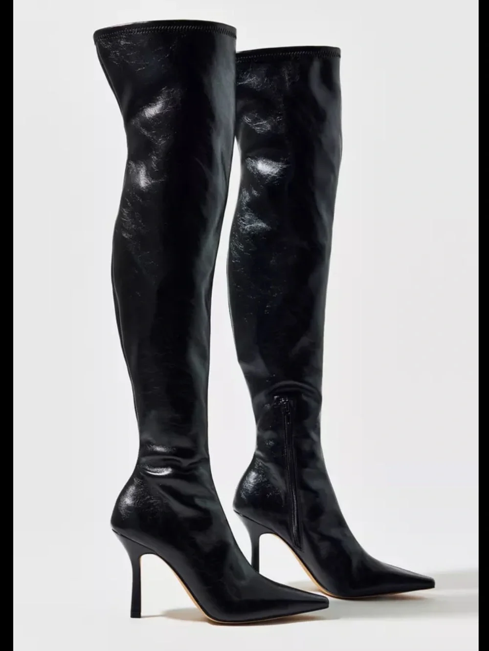 New Steve Madden Lorinda Faux Leather Over The Knee Boots